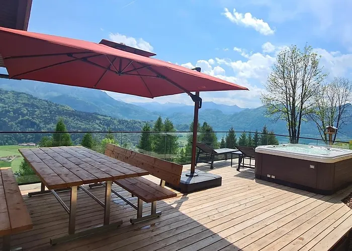 بيت للعطل Ruhige Bergvilla In Alleinlage Am Mondsee Mit Seeblick Bergblick Und Whirlpool *